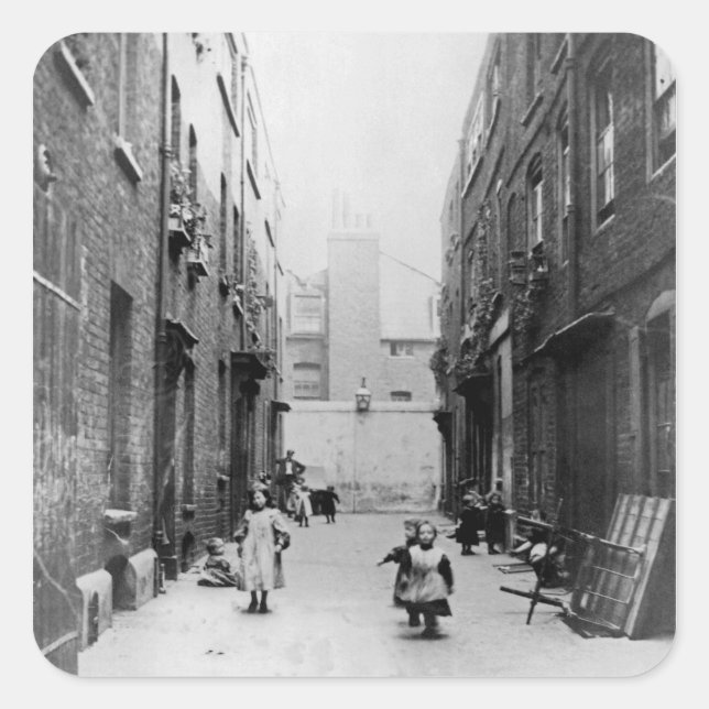 Adesivo Quadrado London Slums, 1899 (Frente)