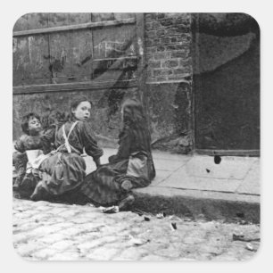 Adesivo Quadrado London Slums, Twine Court