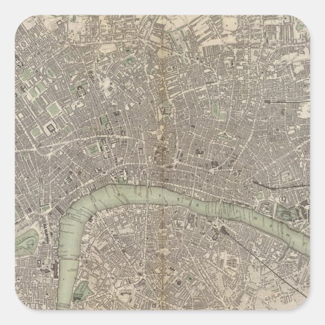 Adesivo Quadrado Londres 1843 (Frente)