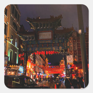 Adesivo Quadrado Londres, Inglaterra Chinatown nº 1 Stickers