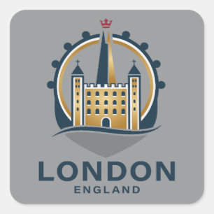 Adesivo Quadrado Londres Inglaterra Grã-Bretanha