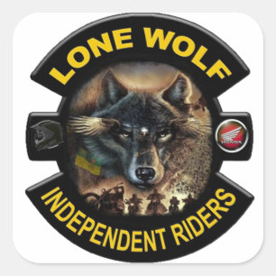 Adesivo Quadrado Lone Wolf Sticker