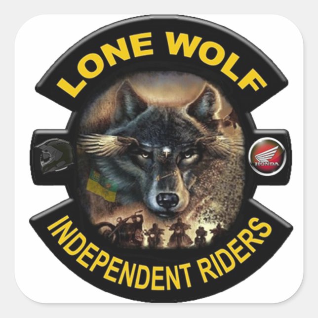 Adesivo Quadrado Lone Wolf Sticker (Frente)