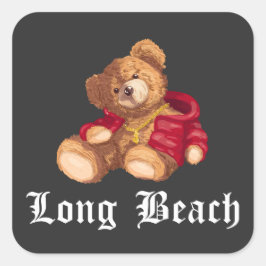Adesivo Quadrado Long Beach Teddy Urban Streetwear