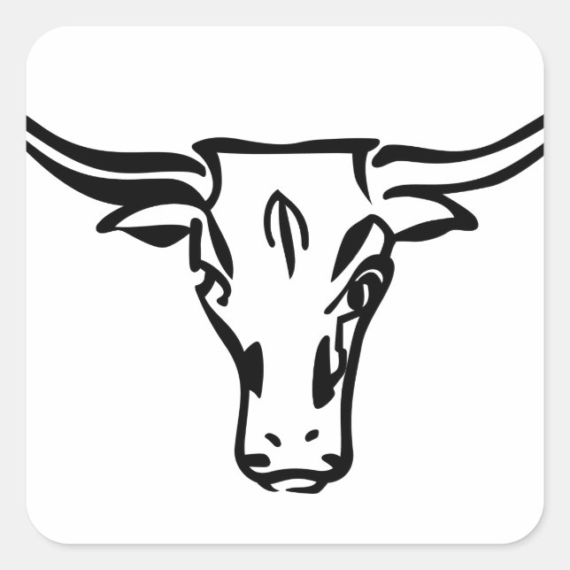 Adesivo Quadrado Longhorns (Frente)
