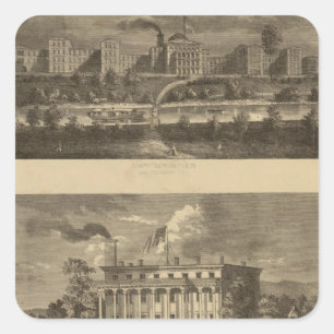 Adesivo Quadrado Longview Asylum, Ohio