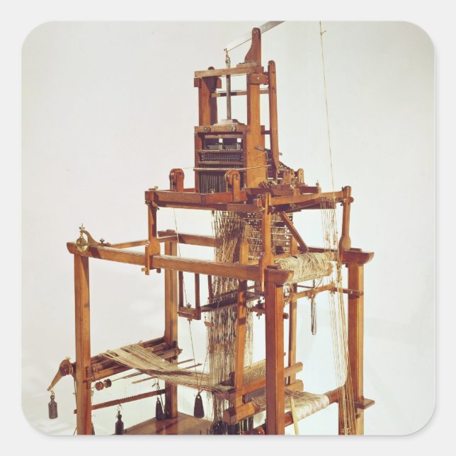 Adesivo Quadrado Loom projetado por Joseph Marie Jacquard (Frente)