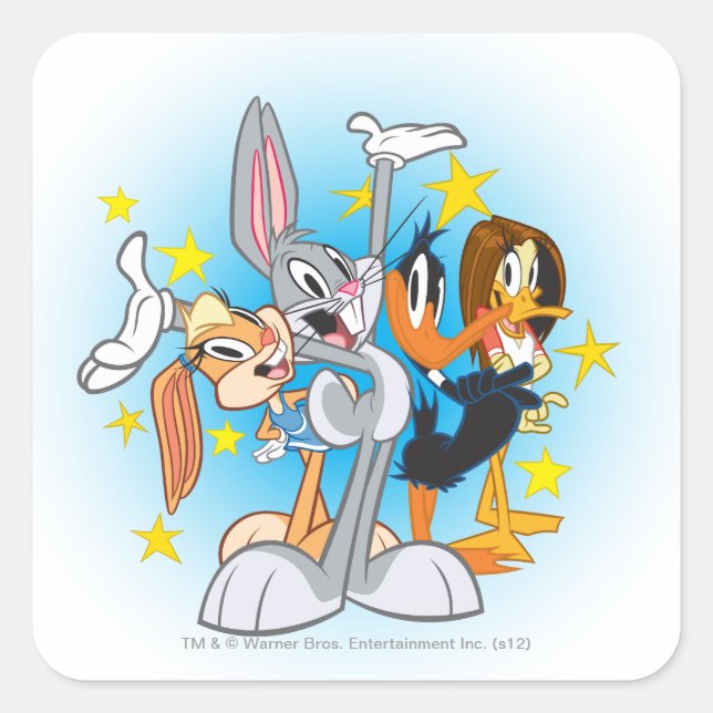 Adesivo Quadrado LOONEY TUNES™ Show Group (Frente)