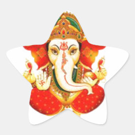 Adesivo Quadrado Lord Ganesh Divine Elephant Face Deus Sticker