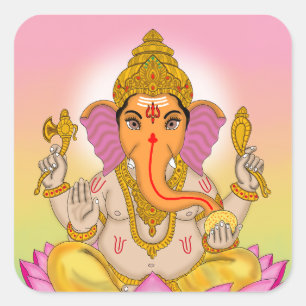 Adesivo Quadrado Lord Ganesha Stickers