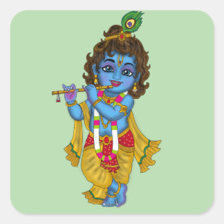 Adesivo Quadrado Lord Krishna Stickers