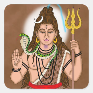 Adesivo Quadrado Lord Shiva Stickers