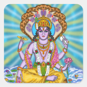 Adesivo Quadrado Lord Vishnu Stickers