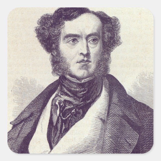 Adesivo Quadrado Lord William George Cavendish Bentinck 2 (Frente)