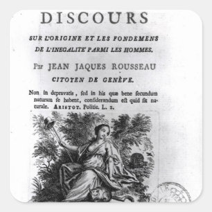 Adesivo Quadrado 'l'Origine de Discours e les Fondements