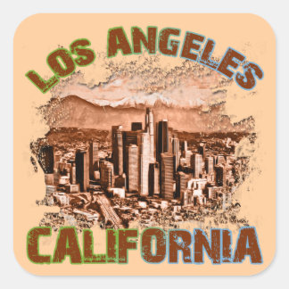 Adesivo Quadrado Los Angeles, Califórnia