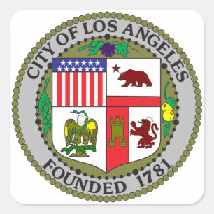 Adesivo Quadrado Los Angeles Seal