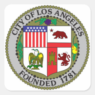 Adesivo Quadrado Los Angeles Seal
