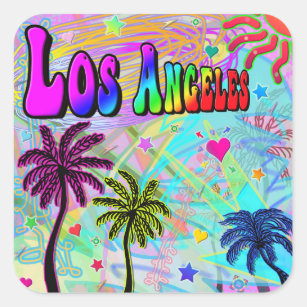 Adesivo Quadrado Los Angeles Vivid Romance Sticker
