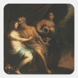 Adesivo Quadrado Lot e suas filhas (óleo na canvas) 3