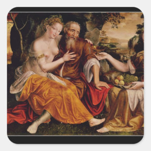 Adesivo Quadrado Lote e suas filhas, c.1565