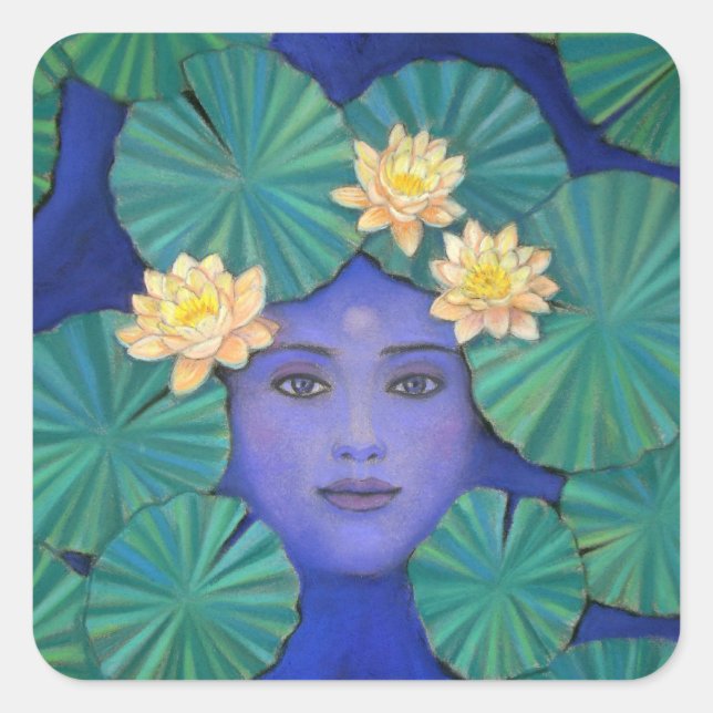 Adesivo Quadrado Lotus Goddess (Frente)