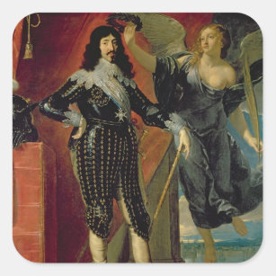 Adesivo Quadrado Louis XIII coroado pela vitória, 1635