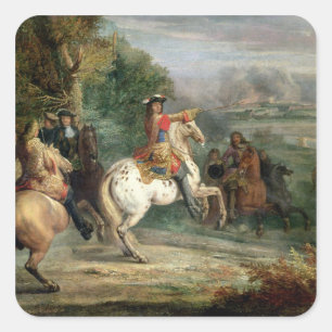 Adesivo Quadrado Louis XIV (1638-1715) que vigiam o cerco de um Ci