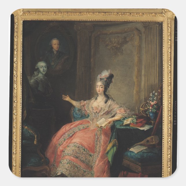 Adesivo Quadrado Louise Marie Josephine de Savoy (Frente)