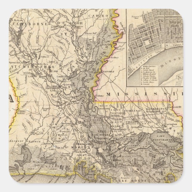 Adesivo Quadrado Louisiana 5 (Frente)