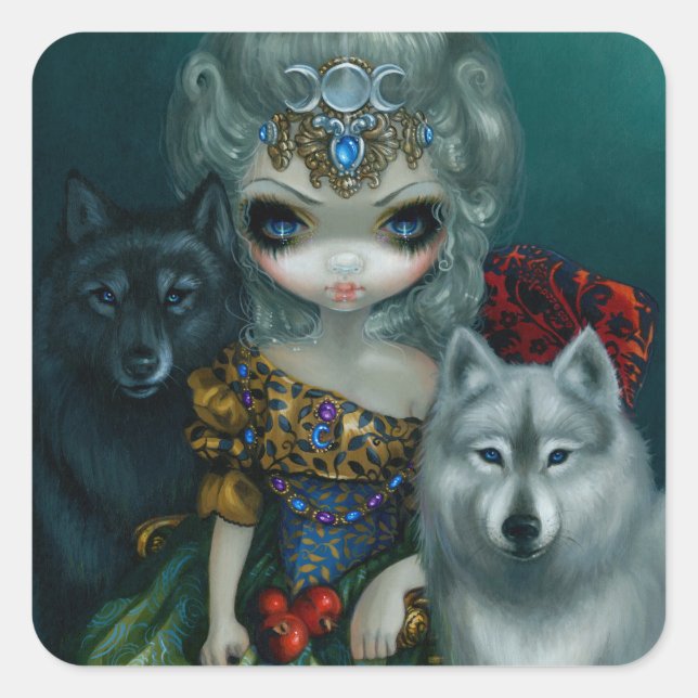 Adesivo Quadrado "Loup-Garou: La Grande Prêtresse" (Frente)