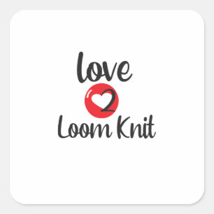 Adesivo Quadrado Love 2 Loom Knit