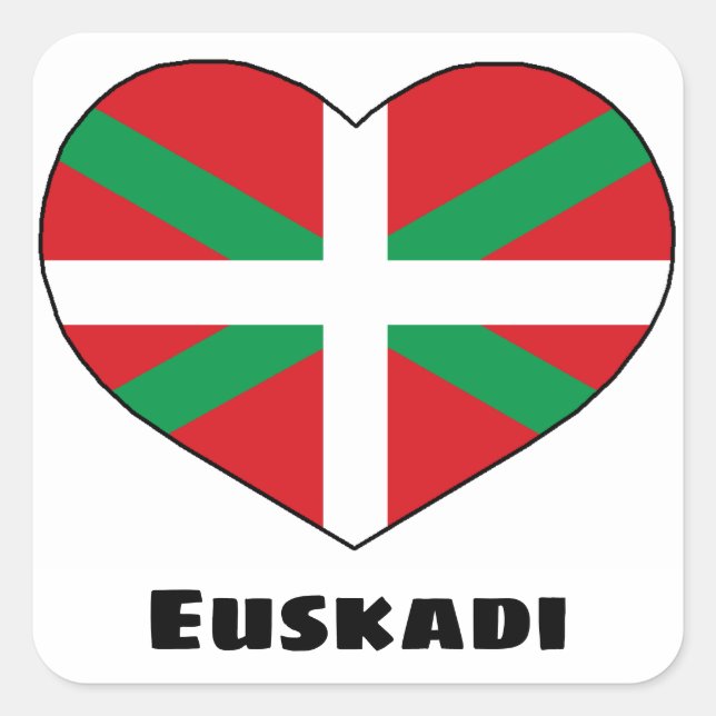 Adesivo Quadrado Love Basque Style Sticker (Frente)