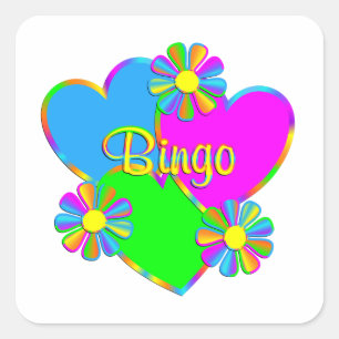 Adesivo Quadrado Love Bingo