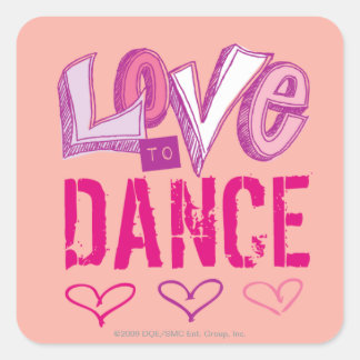 Adesivo Quadrado Love Dance