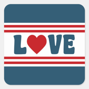Adesivo Quadrado Love design