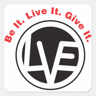 Adesivo Quadrado Love Emblem Black Stickers