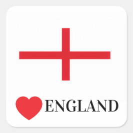 Adesivo Quadrado Love England Protest Sticker