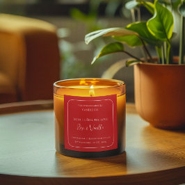 Adesivo Quadrado Love Glow Valentine – Rótulo de Vela de Amor Român