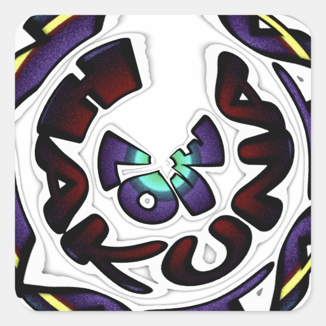 Adesivo Quadrado Love Hakuna Matata Art Impressão (Frente)