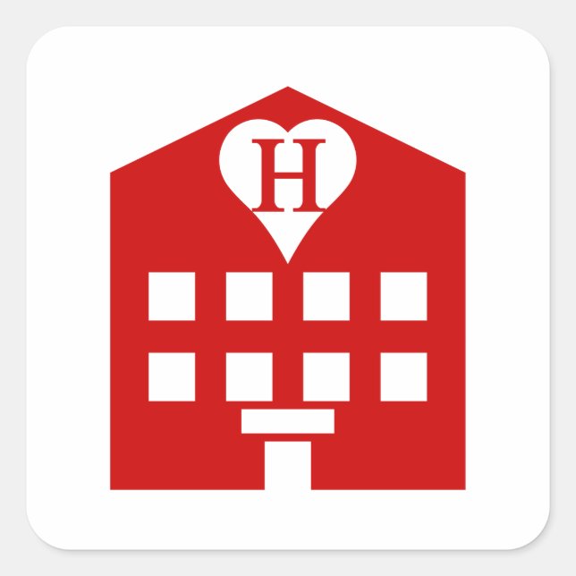 Adesivo Quadrado Love Hotel Japan Emoji (Frente)