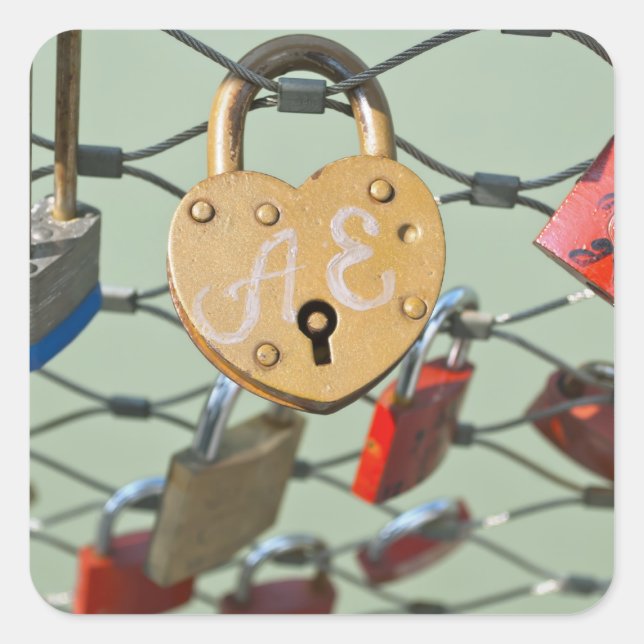 Adesivo Quadrado Love Lock (Frente)