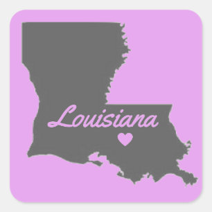 Adesivo Quadrado Love Louisiana Love Baton Rouge Sticker
