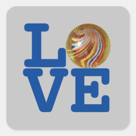 Adesivo Quadrado LOVE Marbles