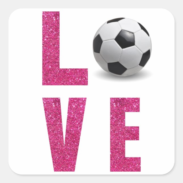 Adesivo Quadrado Love Soccer (Frente)