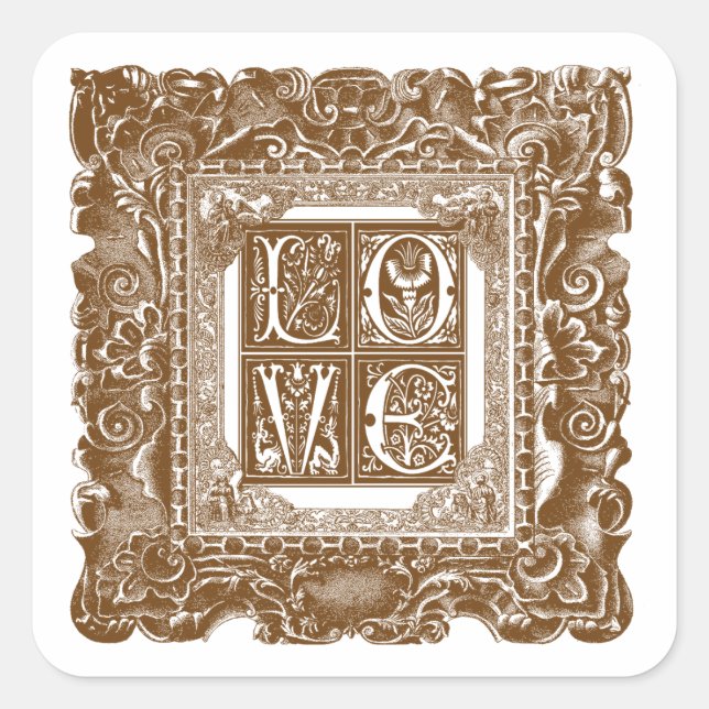 Adesivo Quadrado Love Sticker (Frente)