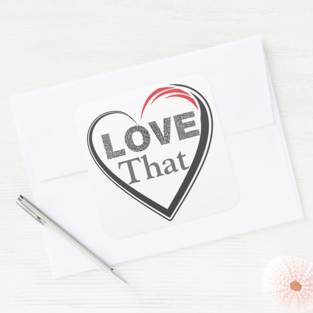 Adesivo Quadrado Love That Sticker (Envelope)