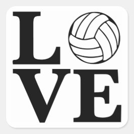 Adesivo Quadrado LOVE Voleibol
