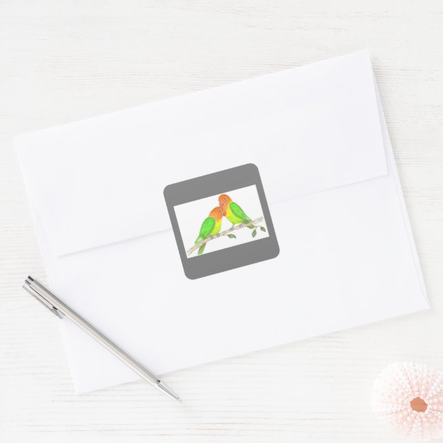 Adesivo Quadrado Lovebird Sticker (Envelope)