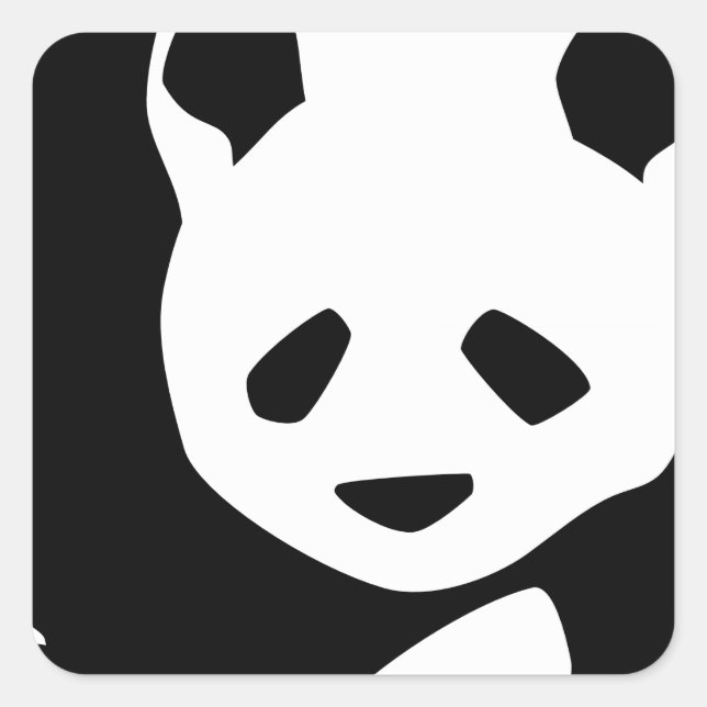 Adesivo Quadrado Lovely Panda (Frente)